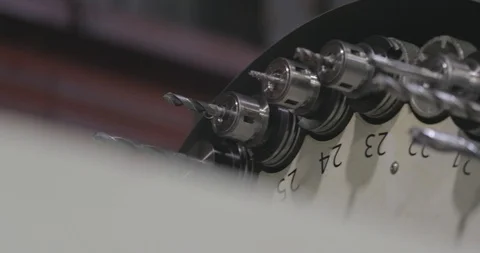 CNC machine drill bits Video stock 111824831
