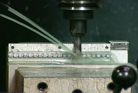CNC Machine Drilling 02 Video stock 97548836