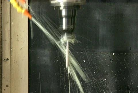 CNC Machine Drilling Stock Footage 97548852