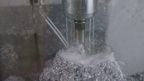 CNC machine drilling metal production Vidéo 313998038