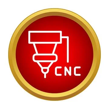 Cnc machine icon representing industrial manufacturing automation Stock Illustration