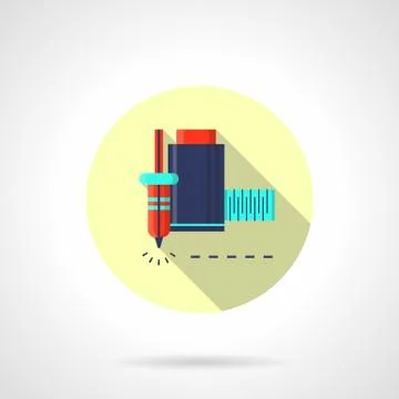 CNC machine laser round vector icon Stock Illustration