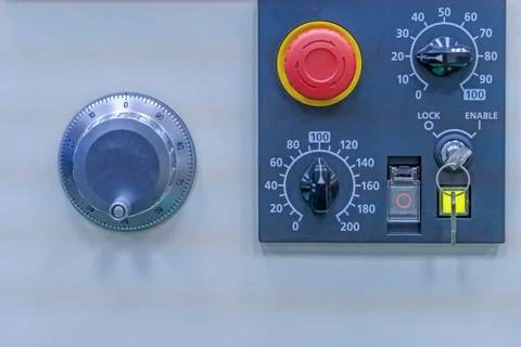 CNC Machine milling control panel equipment Stock Photos