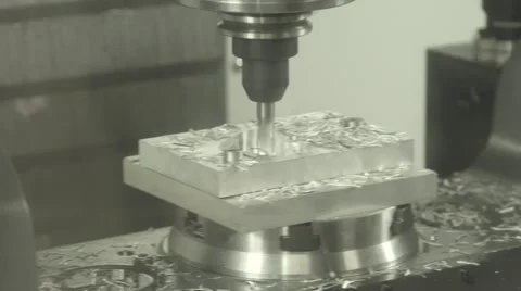 CNC Machine Mills Part Stock Footage 62927339