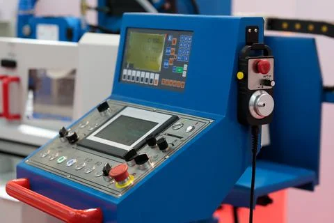 CNC machine operator control panel and CNC pendant Stock Photos