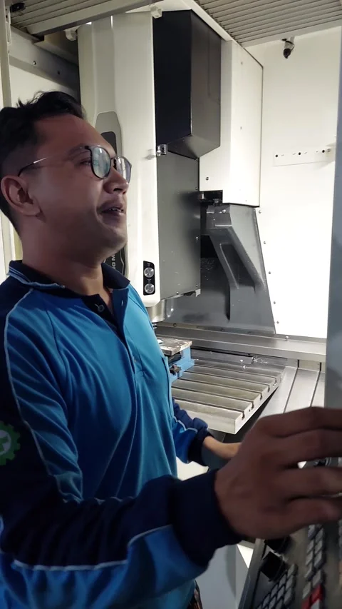 Cnc machine operator Stock Footage 287499369
