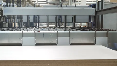 The cnc machine performs the cutting specified by the program. Video stock 98263780