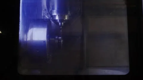 CNC machine performs precise turn and mill operations for complex part Stock Footage 272265059