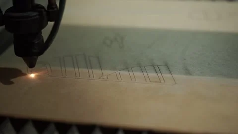 The CNC machine printing product designs Stock Footage 259863086