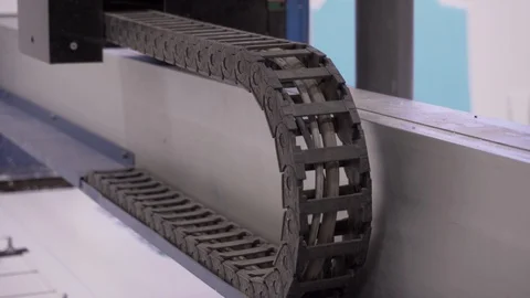 CNC machine in process 库存影片 128396647