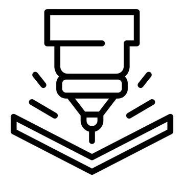Cnc machine process icon outline vector. Lathe equipment Stock Illustration