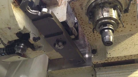 Cnc machine tese runing Stock Footage 46894180