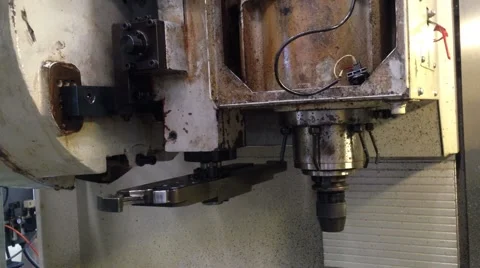 Cnc machine tese runing Stock Footage 46901836