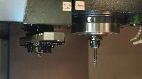 CNC Machine Tool Changer Carousel in Factory Workshop Stock Footage 337189976