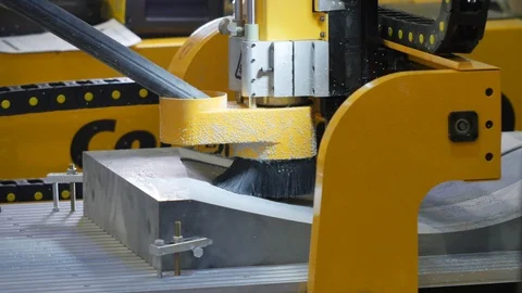 Cnc-machine tool. Composite Processing Stock Footage 87613775