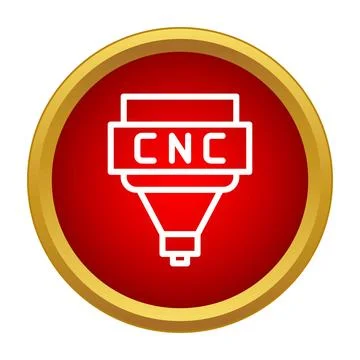 Cnc machine tool industrial manufacturing automation icon 스톡 일러스트