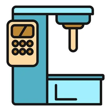 Cnc machine tool processing metal in manufacturing イラスト素材