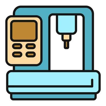 Cnc machine tool producing parts in factory Stock Illustration