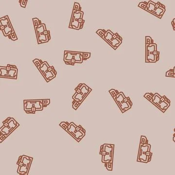 Cnc machine tool work line vector seamless pattern Illustrazione stock