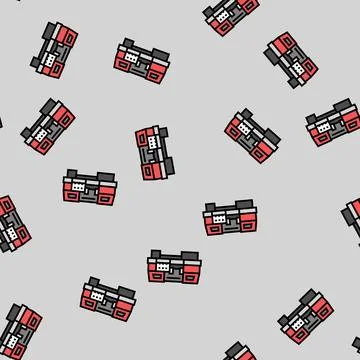 Cnc machine tool work vector seamless pattern イラスト素材