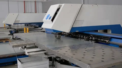 Cnc machine at work. cutting tool processing steel metal detail on turning cnc Video stock 223665068