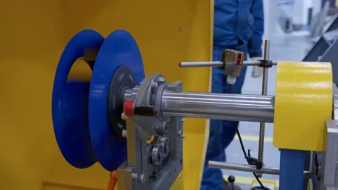 Cnc machine at work. cutting tool processing steel metal detail on turning cnc Stock Footage 231052471