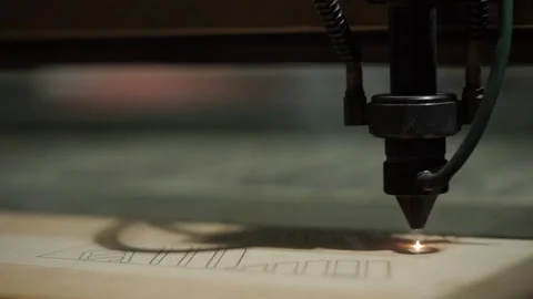 The CNC machine is working Stock Footage 259863136