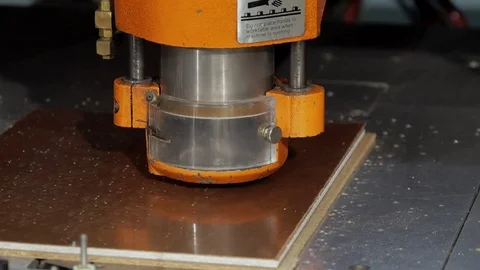 CNC machine. Workpiece. Close up. Stock Footage 69885429