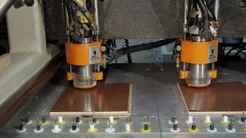 CNC machine. Workpiece. Stock Footage 69885354