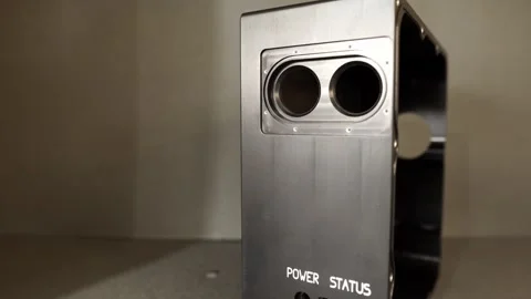 CNC Machined Electronic Housing with Front Panel Video stock 331371353