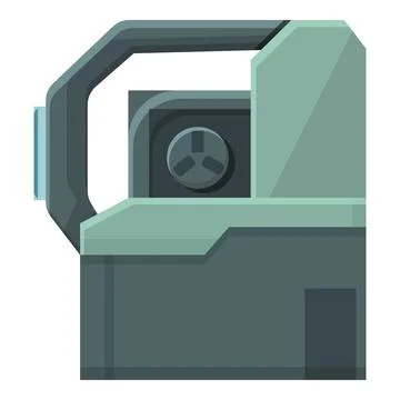 Cnc machinery icon cartoon . Machine factory Stock Illustration