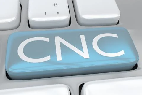 CNC - manufacturing control concept Illustrazione stock