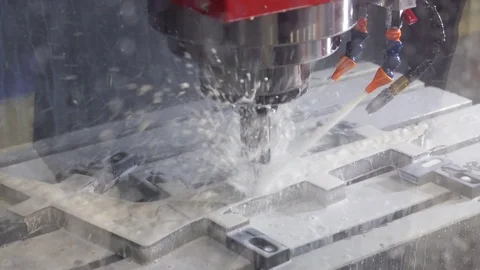 CNC metal processing industrial machine Stock Footage 72079674