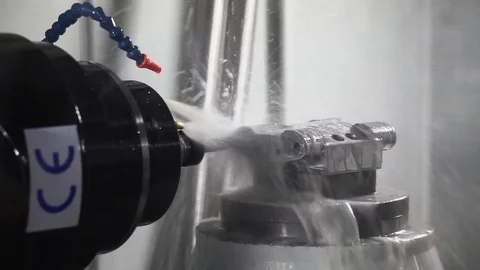 CNC metal processing machine Stock Footage 81013771
