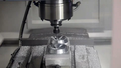 CNC metal processing machine Stock Footage 90857358