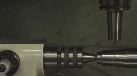 CNC Mill Slowly Mills Part 스톡 동영상 62927112