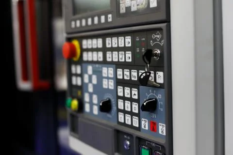 CNC milling machine with a control panel Foto stock