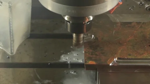 Cnc milling machine, cutting metal to shape Video stock 72705983