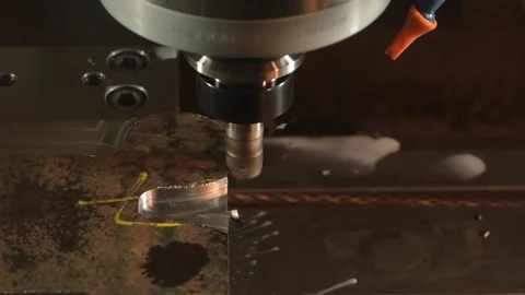 Cnc milling machine, cutting metal to shape Video stock 72706500
