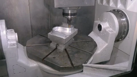 The CNC milling machine cutting mold part by solid ball end mill tool. Stock-Footage 259503790