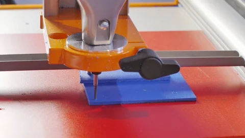 CNC milling machine. Cutting plastic processing technology. Stock Footage 74685733