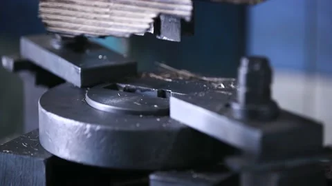 The CNC milling machine cutting the shell mold parts by solid end mill Stock Footage 150748058