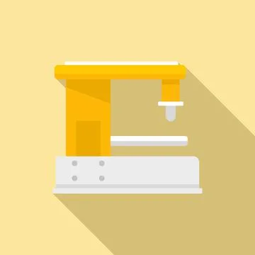Cnc milling machine icon, flat style Illustrazione stock