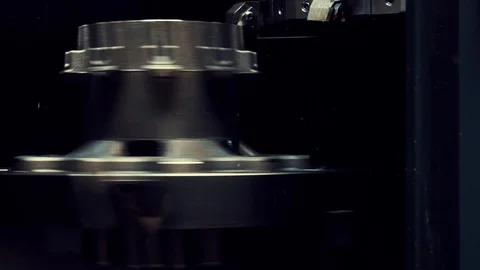 CNC Milling Machine Makes Some Metal Part on a Factory 库存影片 112777351