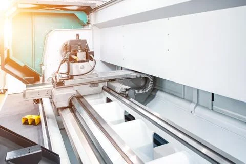 CNC milling machine, modern automatic metal processing equipment. Stock Photos