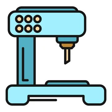 Cnc milling machine performing digital fabrication carving process 스톡 일러스트