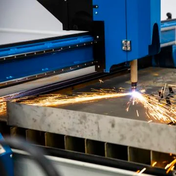 Cnc milling machine. Processing and laser cutting for metal in the industrial Foto stock