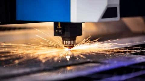 Cnc milling machine. Processing and laser cutting for metal in the industrial Stock Photos