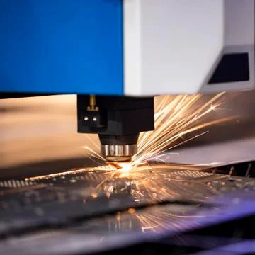 Cnc milling machine. Processing and laser cutting for metal in the industrial Stock Photos