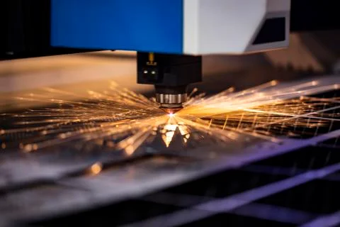 Cnc milling machine. Processing and laser cutting for metal in the industrial Stock Photos